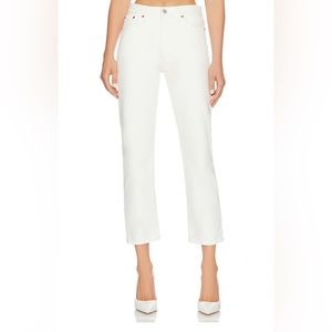 Levi white ankle strait leg jeans